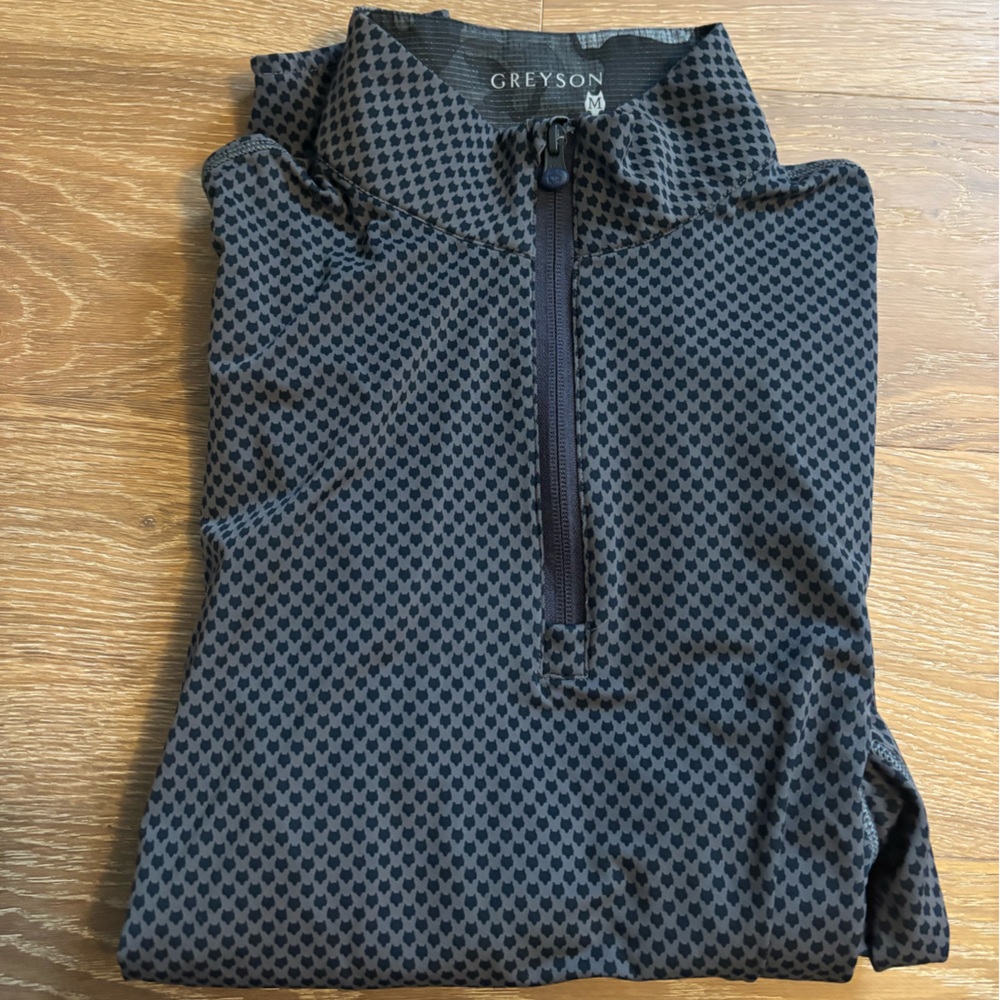 Greyson Charcoal Geometric Zip-Up